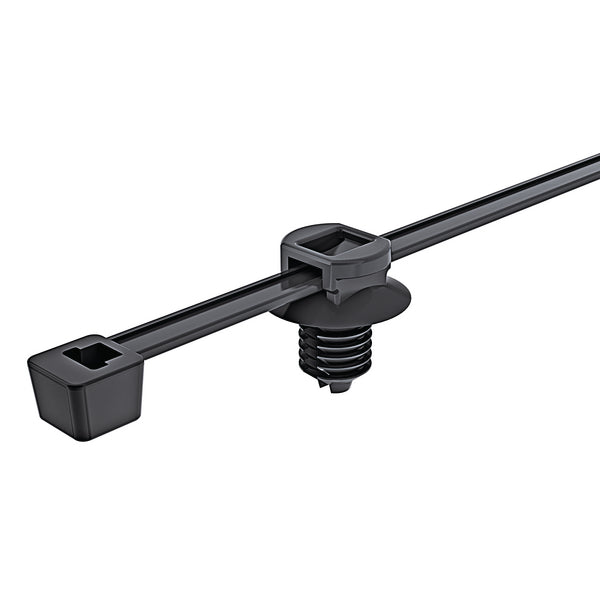 Fixing tie for hole (round), inside serrated, Ø5.0-45.0mm, black (T50RFT6LG), Pack of 500