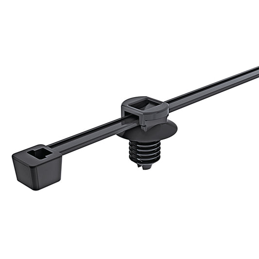 Fixing tie for hole (round), inside serrated, Ø5.0-45.0mm, black (T50RFT6LG), Pack of 500